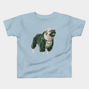 meditating dog - vector image Kids T-Shirt